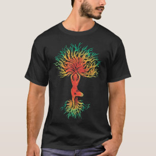 Träd Roots Night Ornament Mandala Practice Spiritu T Shirt