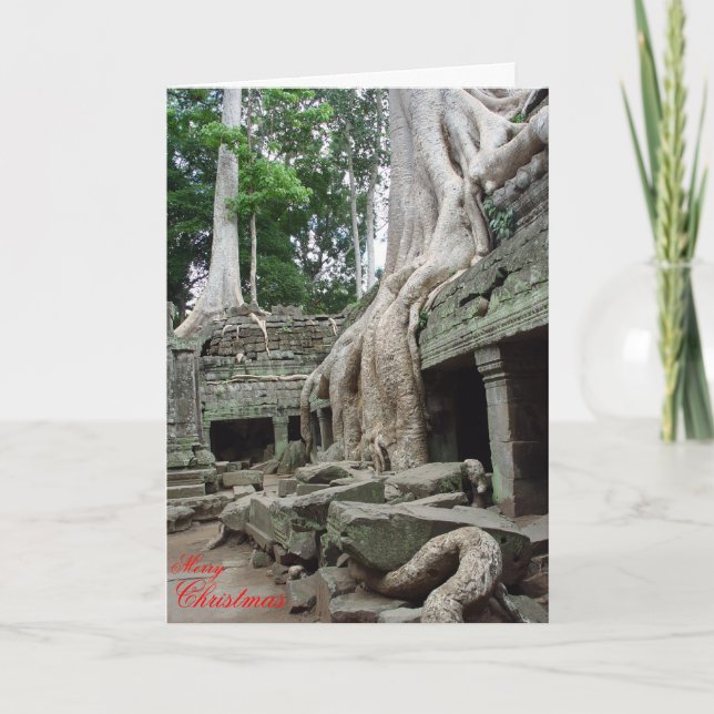 Träd rotar på Ta Phrom Helgkort (Framsida)