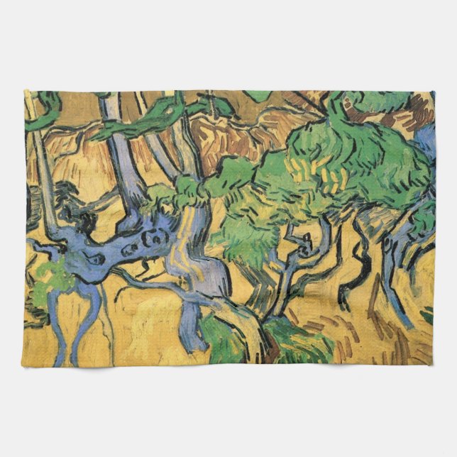Träd Rötter och Stammar av Vincent van Gogh Kökshandduk (Horisontell)