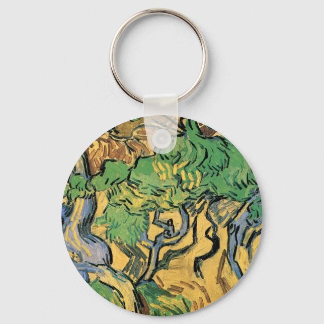 Träd Rötter och Stammar av Vincent van Gogh Nyckelring (Framsida)