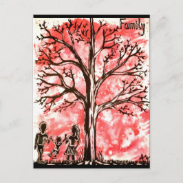 Träd-serien: Familj Vykort