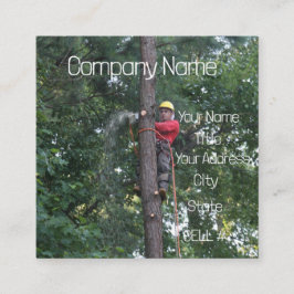 Träd Service Business Fyrkantigt Visitkort