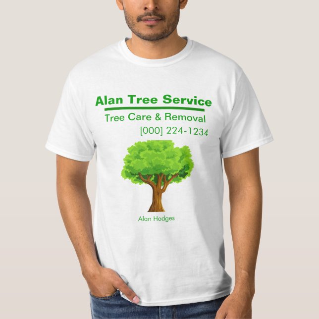 Träd Service Business T Shirt (Framsida)