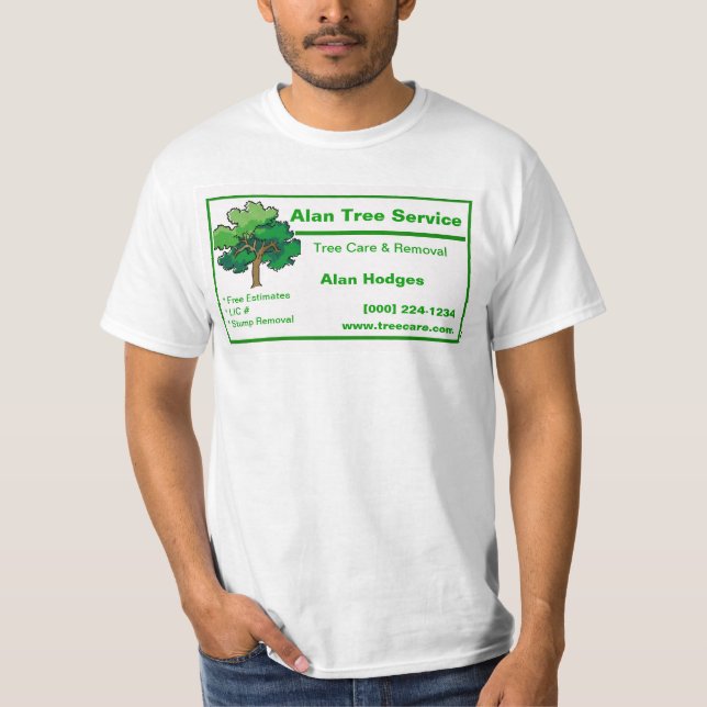 Träd Service T Shirt (Framsida)