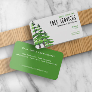 Träd Services Standard, 3,5 tum x 2,0 tum Affärsko Visitkort