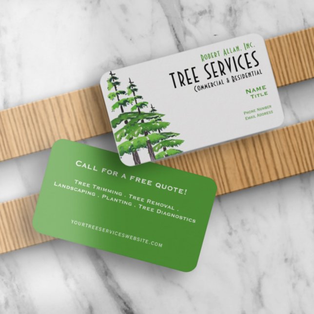 Träd Services Standard, 3,5 tum x 2,0 tum Affärsko Visitkort (Skapare uppladdad)