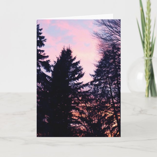 Träd Shadows Forest Hues Kort (Framsida)