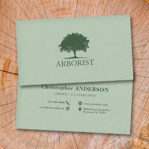 Träd Silhouette - Arborist Visitkort