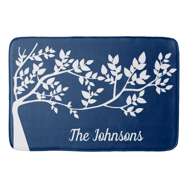 Träd Silhouette Badrumsmatta (Framsidan)