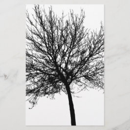 Träd Silhouette Brevpapper