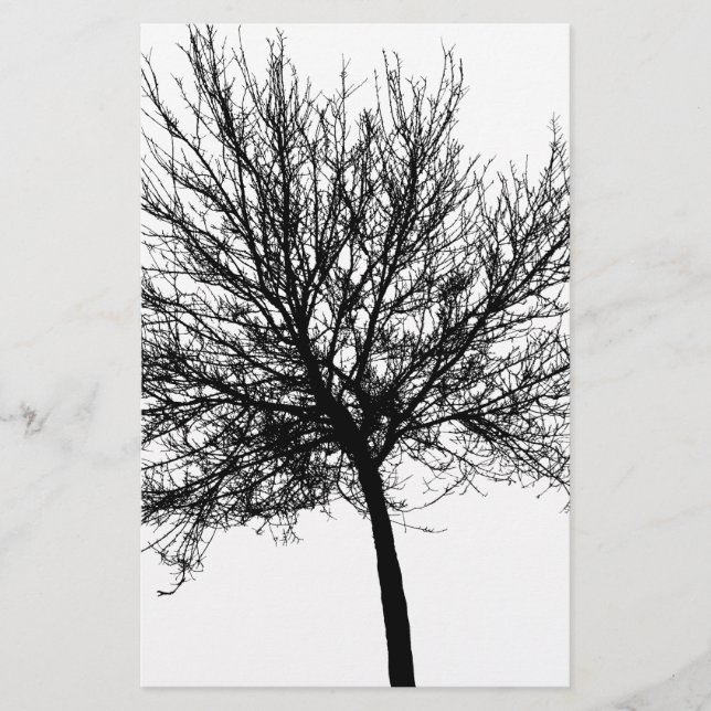 Träd Silhouette Brevpapper (Framsida)