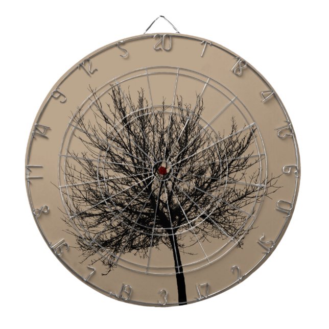 Träd Silhouette Darttavla (Framsidan)