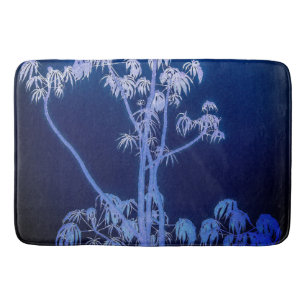 Träd Silhouette i Royalet Blues Bath Mat Badrumsmatta