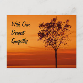 Träd Silhouette i Sunset Sympathy - Postcard Vykort