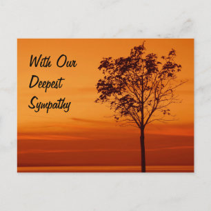 Träd Silhouette i Sunset Sympathy - Postcard Vykort