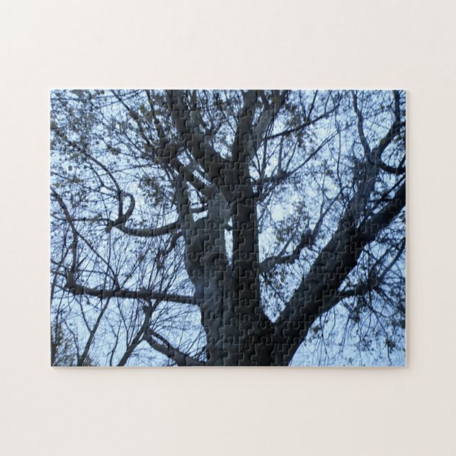 Träd Silhouette Photograph Puzzle Pussel (Horisontell)