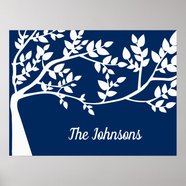 Träd Silhouette Poster (Framsidan)