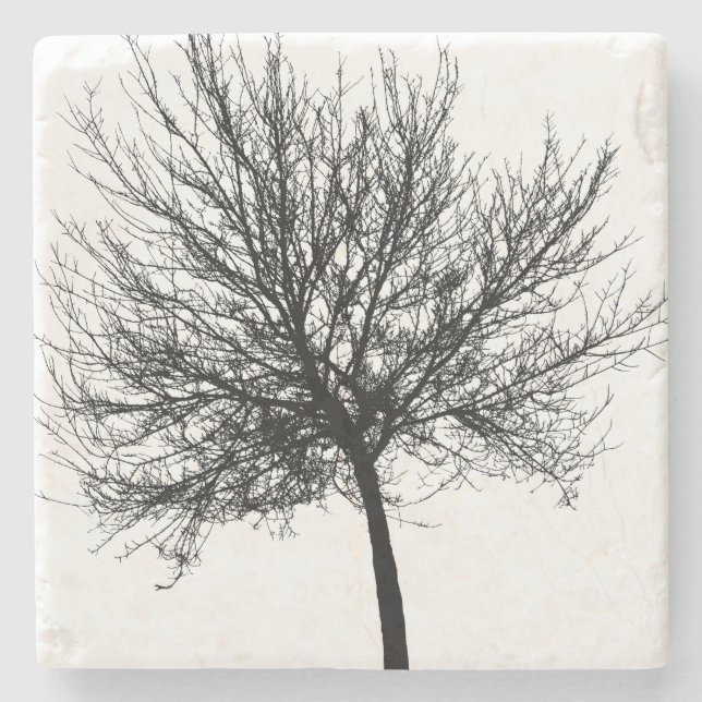 Träd Silhouette Stenunderlägg (Framsidan)