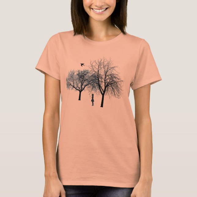 Träd Silhouette T-shirt (Framsida)