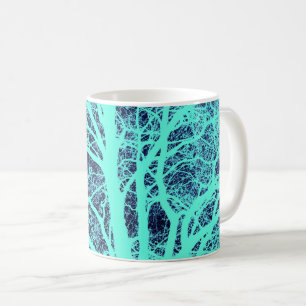 Träd silhuette kaffemugg
