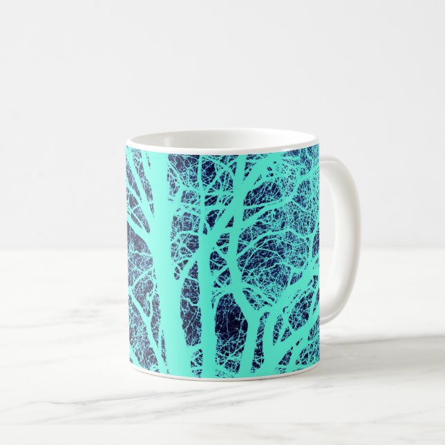 Träd silhuette kaffemugg (Framsida höger)