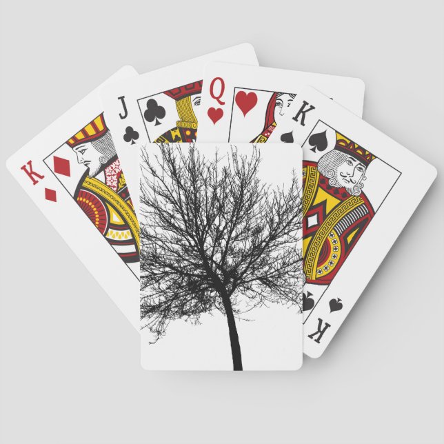 Träd Siluett Casinokort (Baksidan)