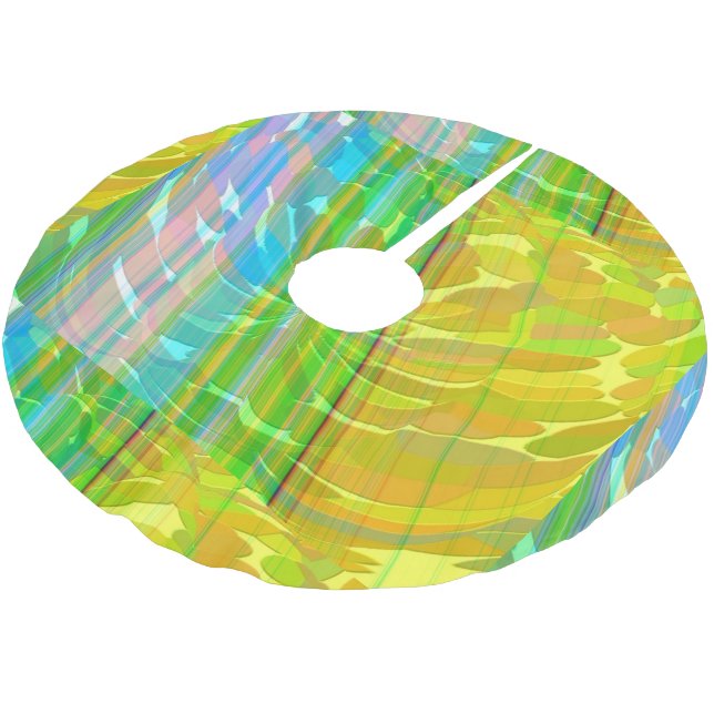 Träd Skirt (Brushed Poly) tillverkad i amerikanska Julgransmatta Borstad Polyester (Vinklad)