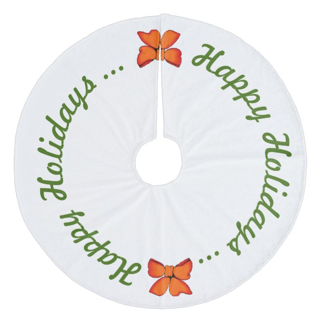 Träd Skirt - Glad helg Julgransmatta Fleece (Framsidan)