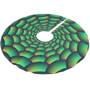 Träd Skirt Grönt Spiral-tunneln Boll Julgransmatta Borstad Polyester