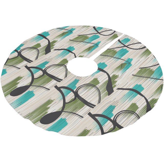 Träd Skirt Julgransmatta Borstad Polyester (Vinklad)