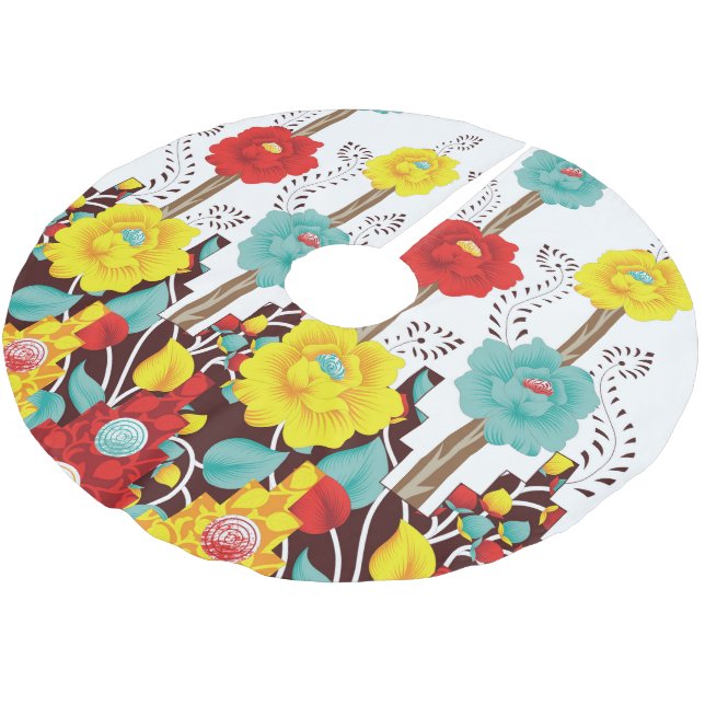 Träd Skirt Julgransmatta Borstad Polyester (Vinklad)