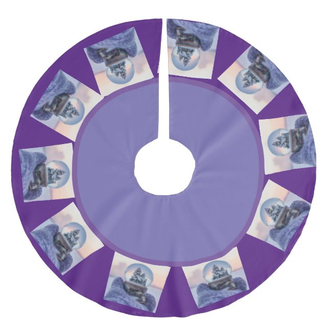 Träd Skirt Julgransmatta Borstad Polyester (Framsidan)