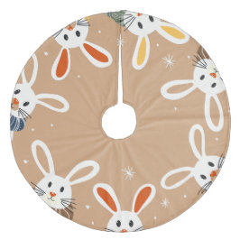 Träd Skirt med julklappar och snöflingor Julgransmatta Fleece