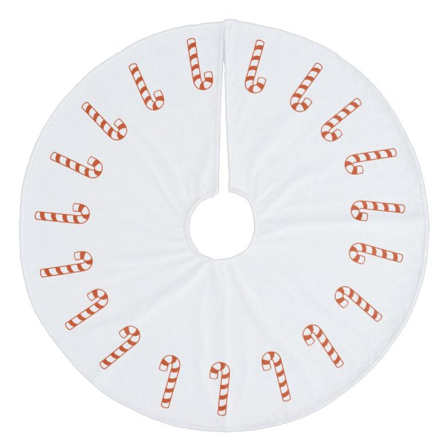 Träd Skirt - Polkagrisar Julgransmatta Fleece (Framsidan)