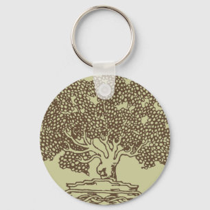 Träd skisserar Keychain Nyckelring