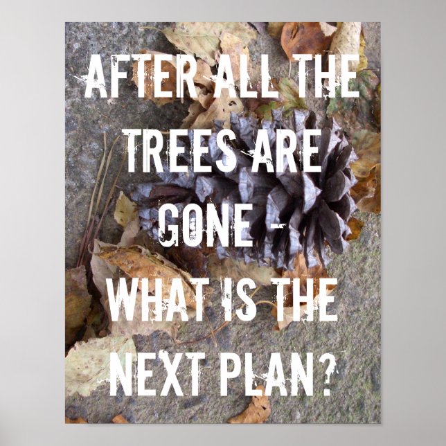 Träd Skogar som bevarar jordens klimatförändring Poster (Framsidan)