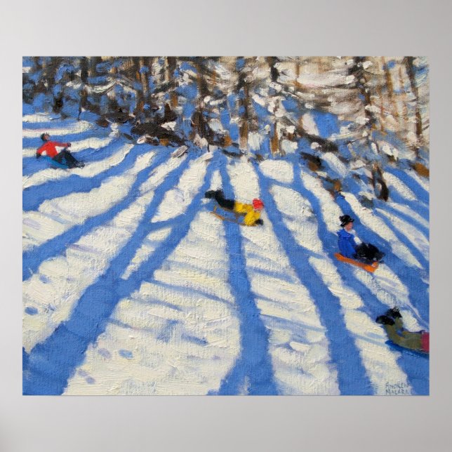 Träd skuggor Morzine Poster (Framsidan)