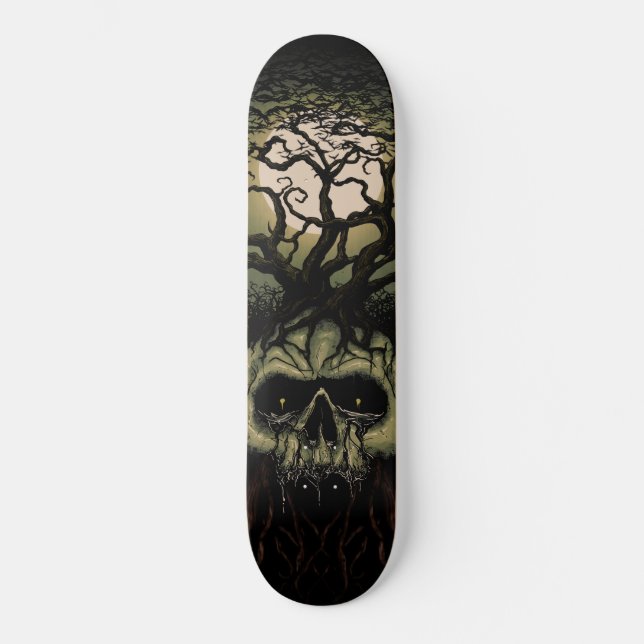 Träd Skull Mini Skateboard Bräda 18,5 Cm (Framsida)