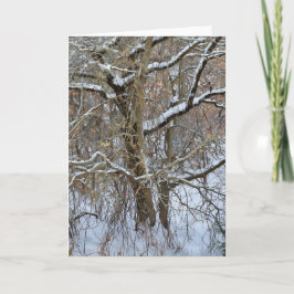 Träd Snö Winter Art-anteckningskort Kort
