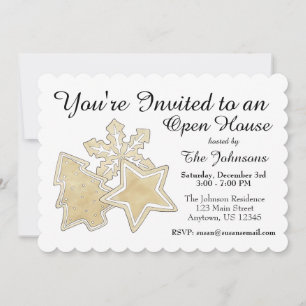 Träd Snowflake-Helgdag för julsocker Inbjudningar