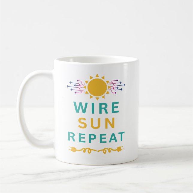 Tråd Sol Upprepa Kaffemugg (Vänster)