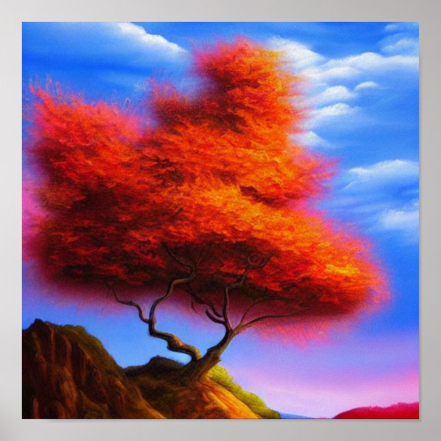 Träd som grundades på en Sten-Poster Poster (Framsidan)