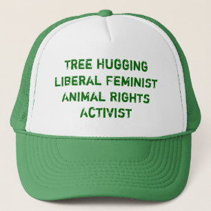 Träd som kramar frisinnade feministiska djurens truckerkeps