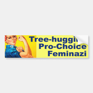 Träd som kramar Pro-Primaa Feminazi Bildekal