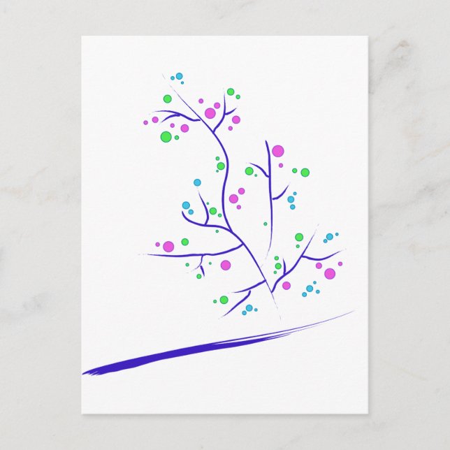 Träd som lycka vykort (Framsida)