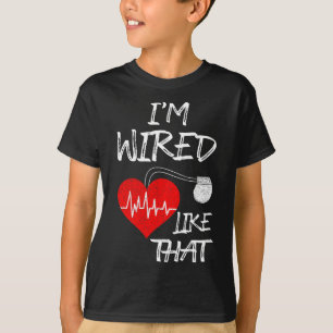 Tråd som Pacemaker Joke Heart Disease Medveten T Shirt