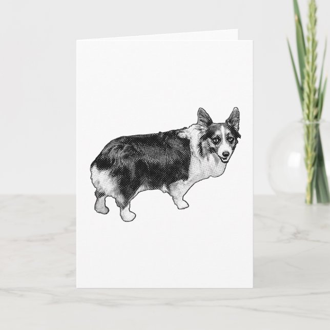 Träd-spark Corgi-charm Kort (Framsida)
