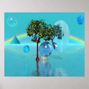 Träd Sphere Poster