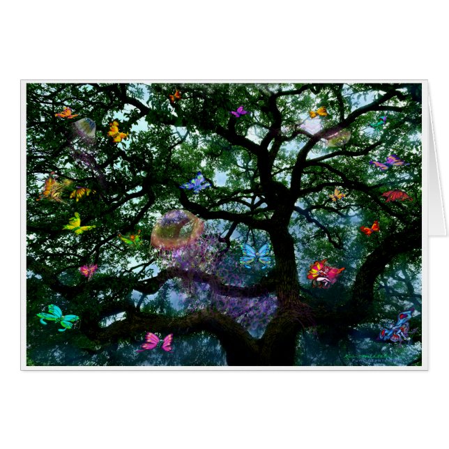 Träd Spirits Hälsningskort (Framsidan Horizontal)