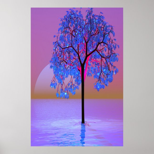 Träd Sunset Poster (Framsidan)